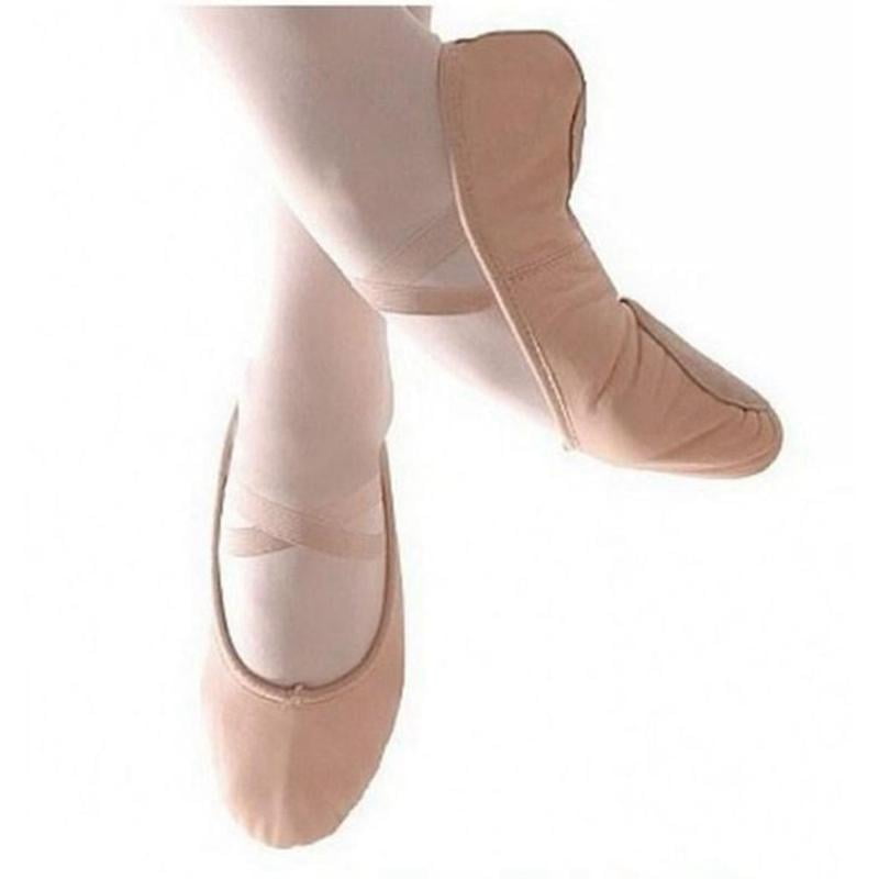 JANDEL Girls Indoor Soft Sole Pink Cloth Ballet Dance Shoes