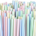 thumbnail image 3 of Plastic Drinking Straws 8 Inch Disposable Flexible Multicolor Striped BPA Free Bulk Pack of 1200 | Odorless Bendable Hot Cold Drink Straw for Parties, Restaurants, Bars, Kids, Adults, 3 of 9