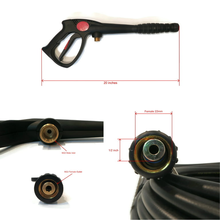 Car Power Washer Spray Gun Wand Hose Kit+5 Tips For Craftsman USA