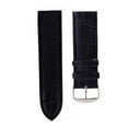 thumbnail image 2 of Yooshoverk 16mm High Quality Soft Sweatband Leather Strap Steel Buckle Wrist Watch Band BK, 2 of 4