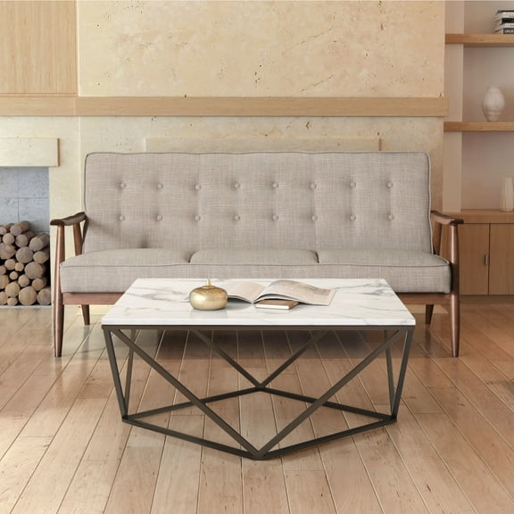 Rocky Sofa Putty Sofa, Mid Century Style, Seats up to 3, MDF, Indoor Living