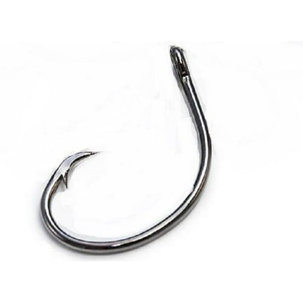 Mustad Classic 39944 Standard Wire Demon Perfect In Line Wide Gap Circle  Hook  Saltwater Freshwater hooks for Tuna, Catfish, Bass and more, [Size  4/0, Pack of 50], Black Nickel 