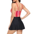 thumbnail image 4 of CAICJ98 Maillot de Bain Bikini String Femme 2 Pcs Maillots de Bain Imprimés Licou Triangle à Nouer sur les Côtés Bikini Maillots de Bain Orange,P, 4 of 4