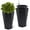 Black, variant on Soonbuy 22.5" Tall Planter,2-Pack Large Outdoor Indoor Plant Pots,Modern Diamond Plant Pot for Front Porch Patio,Self-Watering,Drain Holes,Water Level Monitor