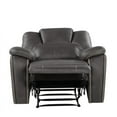 thumbnail image 5 of Steve Silver Katrine Charcoal Gray Faux Leather Manual Recliner, 5 of 11
