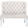 thumbnail image 5 of Meridian Furniture Cream Velvet Suri Settee Bench, 5 of 7