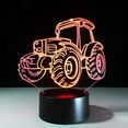 thumbnail image 4 of ACDANC 3D Tractor Table Lamp Bedroom Touch Night Light 7 Colors LED Home Decor Gift Black, 4 of 4