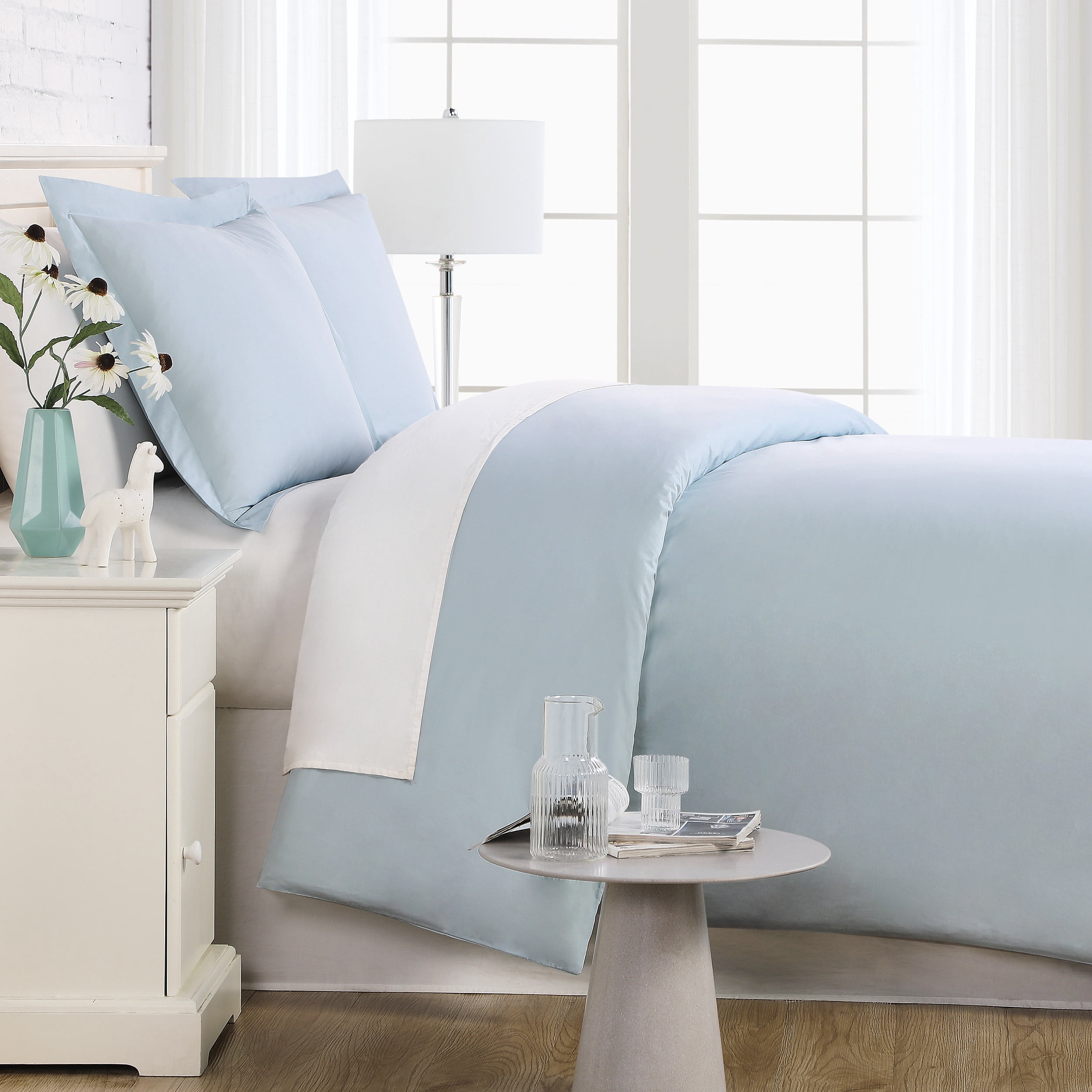 Premium Collection Oversized 300 Thread Count Cotton Percale Duvet Cover Set