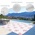 thumbnail image 3 of Valentine's Day Outdoor Rug for Patio/Deck/Porch, Non-Slip Large Area Rug 4 x 6 Ft, Pink Bows Shining Stars Simple Art Indoor Outdoor Rugs Washable Area Rugs, Reversible Camping Rug Carpet Runner, 3 of 8