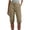 120#Khaki, variant on Cargo Capris for Women with Pockets Capri Cargo Work Pants for Women Casual Summer Gray S