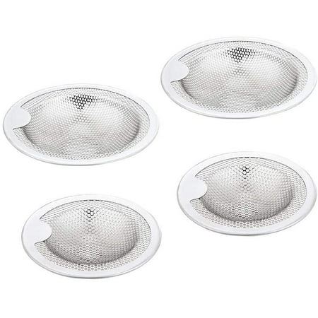 

Egebert Kitchen Sink Strainer Basket Catcher (4-Pack) - Wide Rim Perfect for Most Sink Drains Anti-Clogging Micro-Perforation 2mm Holes Rust Free Dishwasher Safe