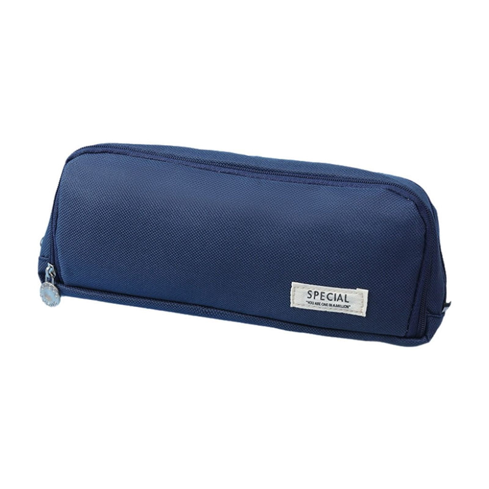 Wovilon 3 Pack Multi-Layer Fabric Pencil Case, 8.6"x2"x3" Japanese Korean Style Pen Holder, Large Capacity Stationery Organizer, Wear-Resistant Student School Bag