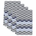 thumbnail image 2 of Ombre Blue Grey Kitchen Towels Set of 4, Modern Abstract Waves Morocco Striped Absorbent Dish Towels for Kitchen, Microfiber Hand Towel, Quick Drying Tea Towel for Cleaning Decorative Dishcloths, 2 of 7