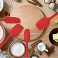 thumbnail image 2 of Kaluns Red 8-Piece Turner's and Seamless Spatula set plus Bonus 12" Tong Heat resistant 600F Best Flexible Rubber Silicone Spatula Turner set Best Kitchen accessories for Cooking and Baking, 2 of 7
