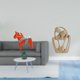 thumbnail image 2 of Adorno de caballo Dalecarlian, escultura coleccionable de animal para estantería, entrada o vitrina, decoración del hogar. Figura abstracta de pareja,, 2 of 8