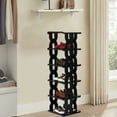 thumbnail image 5 of AuroraX 6 Tier Shoe Rack Narrow Tall Tower Stackable Shoe Rack Organizer Space-Saving Sturdy Black Corner Free Standing Shoe Storage Organizer for Closet,Entryway,Door, 5 of 6