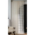 thumbnail image 2 of Crochet Lace Window Curtain Panel with Tassels Semi Sheer Hollow Curtains for Bedroom Living Room, 1 Pane Rod Pocketl, 2 of 4