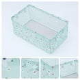 thumbnail image 2 of Unique Bargains Fabric Storage Bins with Handles Collapsible Basket Green With Lids, 2 of 7