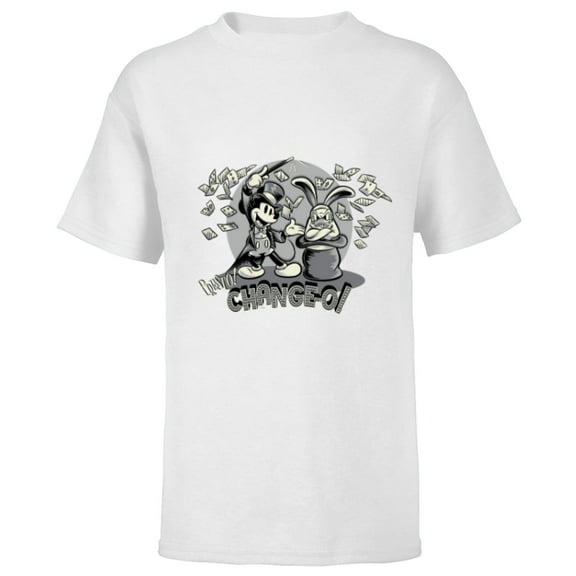 Disney Mickey Mouse Vintage Presto Change-O - Short Sleeve T-Shirt for Kids - Customized-White