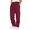Wine -AM13, variant on Nestiefly Mens Cargo Pants Hiking Athletic Joggers Sweatpants Elastic Waist Drawstring Casual Trousers with Multi Pockets Dark Green XL