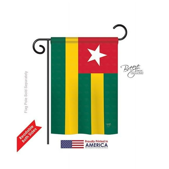 Breeze Decor 58303 Togo 2-Sided Impression Garden Flag - 13 x 18.5 in.