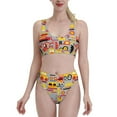 thumbnail image 2 of Picia Cars Women's High Waisted Bikini Scoop Neck Swimsuit Two Pieces Bathing Suit-Medium, 2 of 8