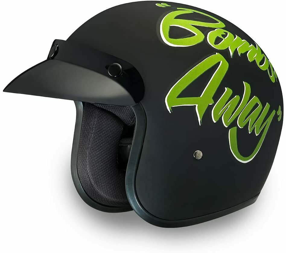 Daytona Helmets 3/4 Shell Open Face Motorcycle Helmet CRUISER Bombs