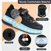 KOFUBOKE Roller Skate Shoes, Roller Skates and Sneakers 2 in 1, Shoes with Wheels for Girls and Boys