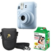 FUJIFILM INSTAX MINI 12 Instant Film Camera (Pastel Blue) + Camera Case + Mini Film Kit