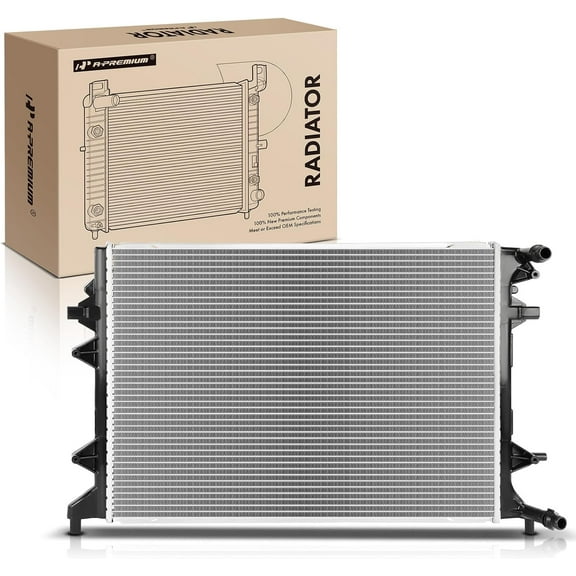 A-Premium Engine Coolant Radiator Assembly Compatible with Volkswagen Jetta 2016 2017 2018 1.4L, Replace# 5C0121251M