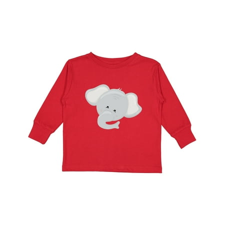 

Inktastic Cute Elephant Head Gift Toddler Boy or Toddler Girl Long Sleeve T-Shirt