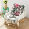 thumbnail image 2 of Tropical Leaf Meditation Cushion for Adults - Soft Skin-Friendly Fabric with Summer Palm Inspired Pattern, 2 of 7