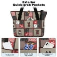 thumbnail image 2 of Tote Bag for Women - Red Plaid Dog Jigsaw Puzzle Shoulder Bag - Large Utility Work Duffle Bag with Zipper Handbag for Travel, Work, Sprots, 2 of 5