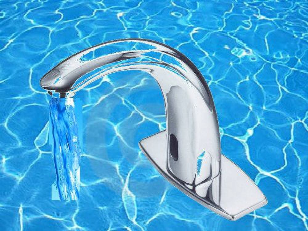 Cascada Automatic Hands Free Modern Contemporary Design Sensor Faucet (Hot & Cold), Chrome … (HDD413)