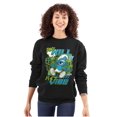 thumbnail image 3 of Smurfs Kanji Don't Kill My Vibe Unisex Plus Size Sweatshirt Brisco Brands 4X, 3 of 5