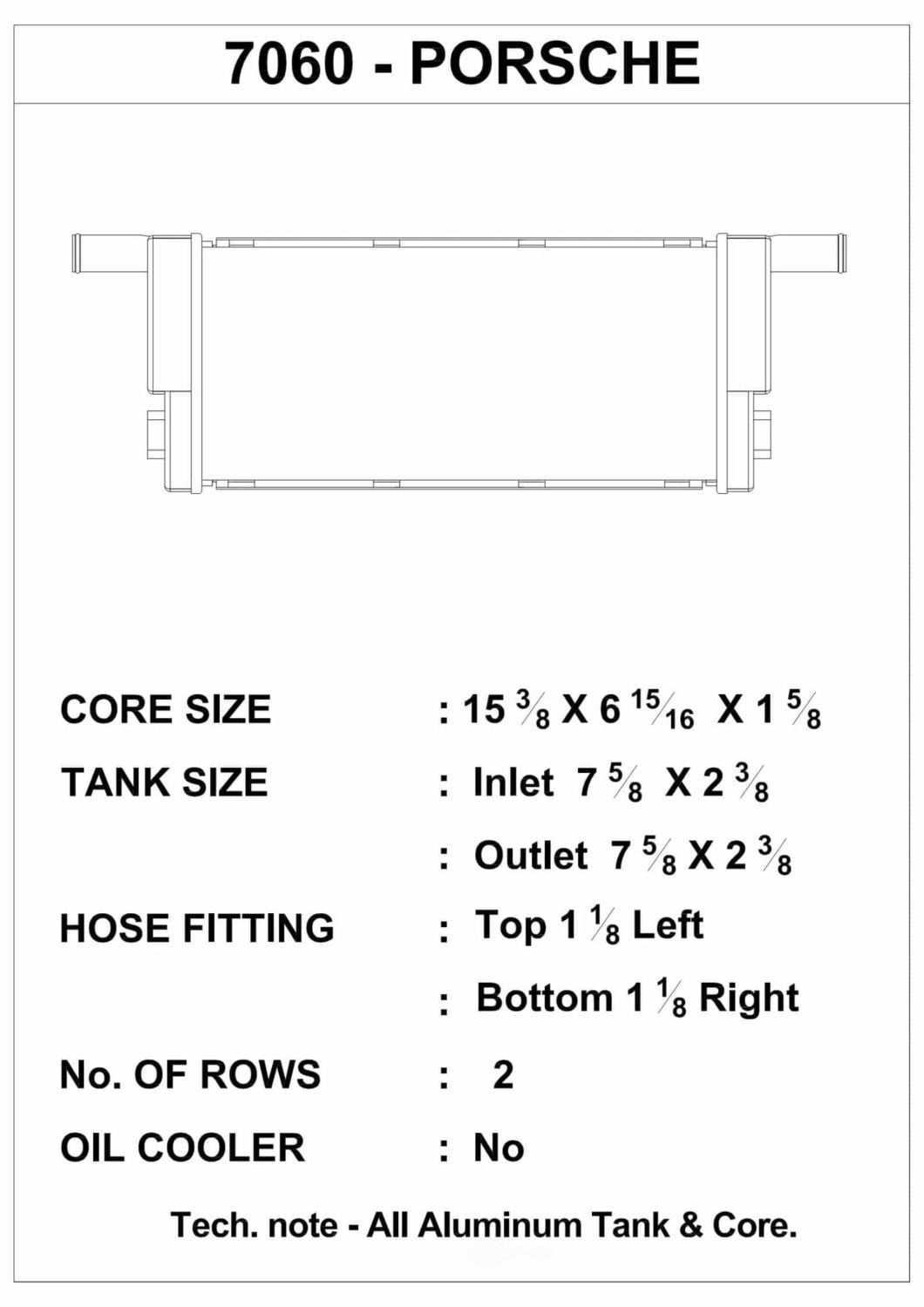 CSF 7060 Radiator