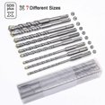 thumbnail image 4 of Concrete Drill Bits, 9PCS (5mm~16x160mm) Tile Drill Bit, SDS-Plus Electric Hammer Drill Bit for Hole Punch, Cross Drill Bits, 4 of 4