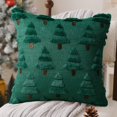 thumbnail image 2 of Set of 2 Christmas Tree Pillow Covers, 18x18 inch Christmas Decoration Soft Plush Faux Fur Throw Pillows for Bedroom Sofa Holiday Festivals Winter Home Decor, 2 of 5