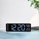 thumbnail image 4 of Reloj de Pared Digital Grande Pantalla de Temperatura y Humedad Semana Reloj Despertador de Mesa LED Electrónico 12/24H Azul, 4 of 5