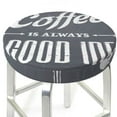 thumbnail image 3 of Rateoe Coffee Is Always A Good Idea Pattern Round Bar Stool Seat Covers,Washable Stool Cushion Slipcover Elastic Bar Chair Covers for 12-14 Inch Chair -13 inch, 3 of 7