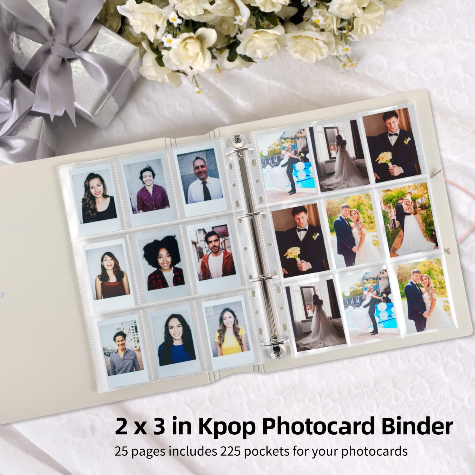 A4 Kpop Photocard Binder, Pink Kpop Photocard Holder 25 Pages 225