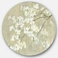 thumbnail image 1 of Designart 'Dogwood in Spring Neutral' Farmhouse Metal Circle Wall Art, 1 of 3
