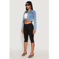 thumbnail image 4 of Womens WAX Mineral Wash Cropped Denim Jacket, 4 of 5