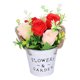 thumbnail image 3 of Plantas en maceta de rosas artificiales, adornos de arreglo floral, decoración de flores falsas para estante, mesa de escritorio de oficina en casa, 3 of 8