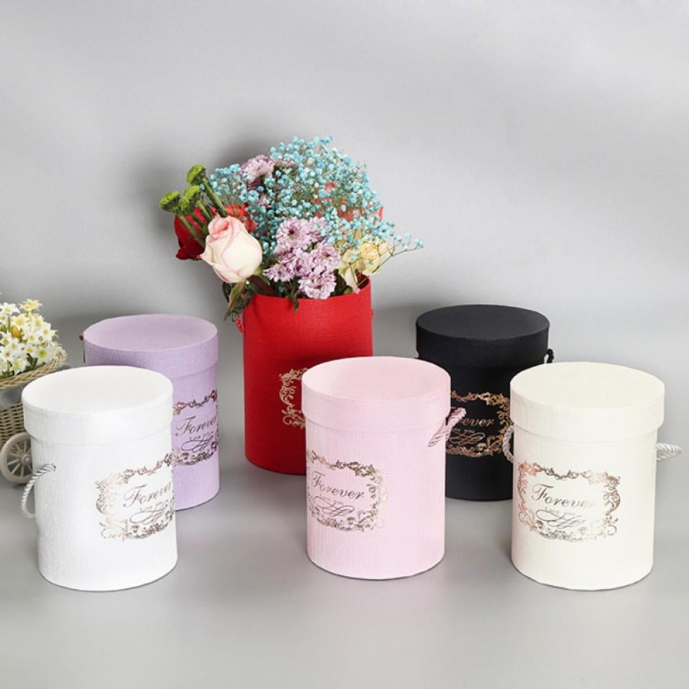 Round Box for Flower Packaging Luxury Paper Cardbord Boxes with Lids