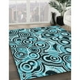 thumbnail image 3 of Ahgly Company Machine Washable Indoor Rectangle Transitional Medium Teal Green Area Rugs, 5' x 7', 3 of 7