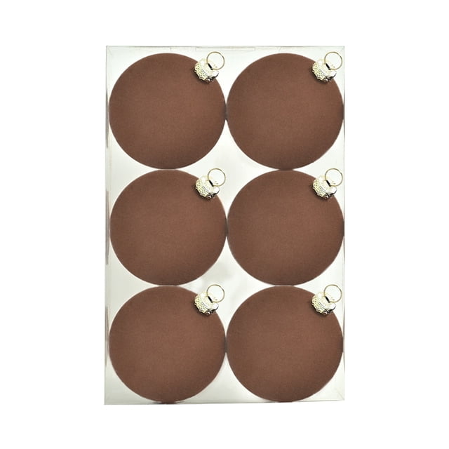 Xihbxyly Adornos Navideños de Terciopelo, Diseño Suave y Flocado, Elegantes Decoraciones para Fiestas, Ideales para El Árbol de Navidad y Baby Shower, Juego de 6, 2.36 Pulgadas, 11 Opciones de Color,