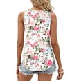 thumbnail image 4 of KISSMODA Womens Summer Tank Tops Casual Sleeveless Solid Printed Tunic Top Loose Fit V Neck Shirts, 4 of 4