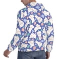 thumbnail image 6 of Rateoe Cute White Rabbit Pattern Mens Hoodie, Pullover Hooded Sweatshirt, Kangaroo Pocket Hoodie Ideal for Daily Wear, Travel and Home-Small, 6 of 7