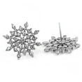 thumbnail image 1 of Exquisite Bright CZ Imitation Crystal Snowflake Ear Stud Earrings For Women, 1 of 1